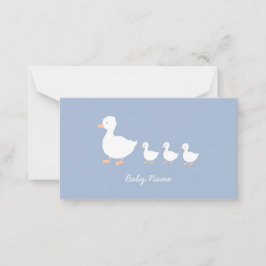 Pesonaliserade Baby Duckling Tackkort-kort Anteckningskort