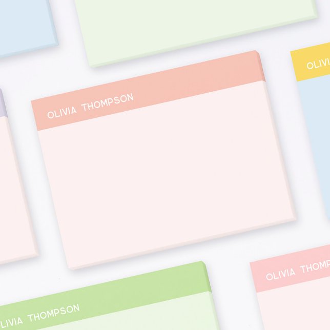 Pesonalized Rosa Sticky Post-it Block (Skapare uppladdad)