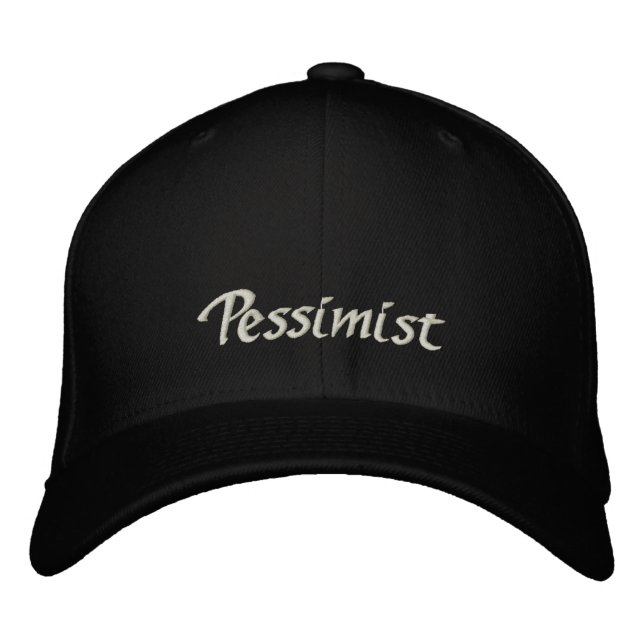 Pessimist Cap/Hat Broderad Keps (Framsida)