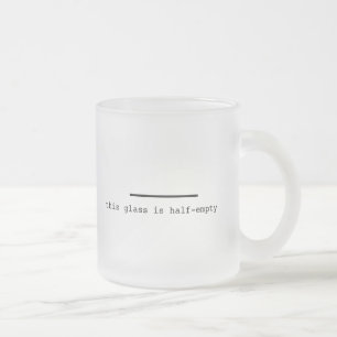 Pessimist eller optimist? frostad glasmugg