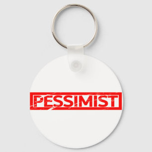 Pessimist Frimärke Nyckelring