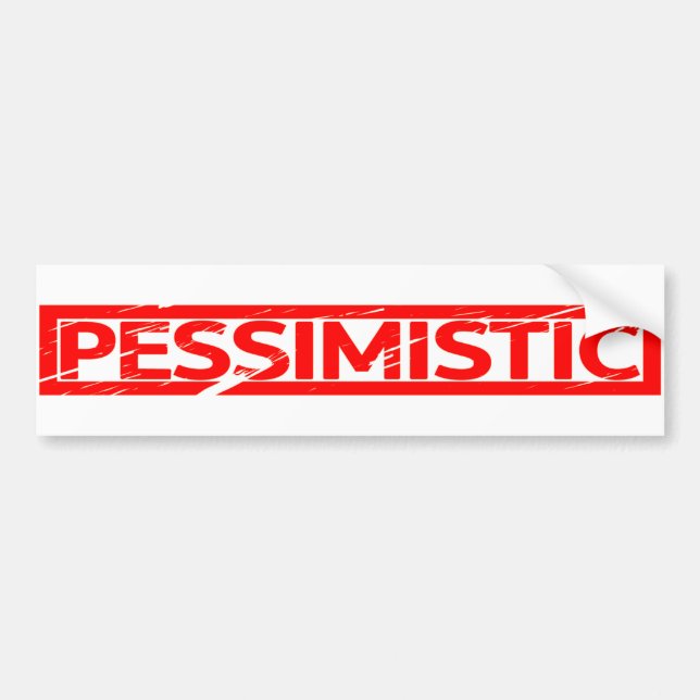 Pessimistisk Frimärke Bildekal (Framsidan)
