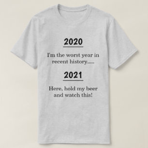Pessimistisk Roligt Nyår Novelty Light Färg T Shirt