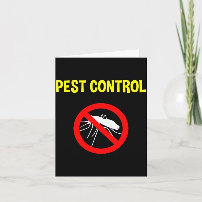 Pest Control Funny Halloween Costume Exterminator  Kort (Framsida)