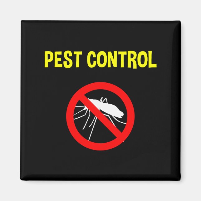Pest Control Funny Halloween Costume Exterminator  Magnet (Framsidan)