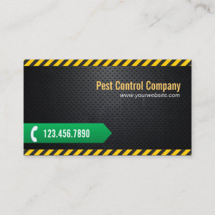 Pest Control Professionell Mörk Metall Visitkort