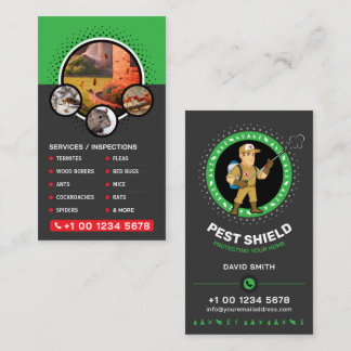 Pest control Service, Exterminator, Fumigation Bus Visitkort