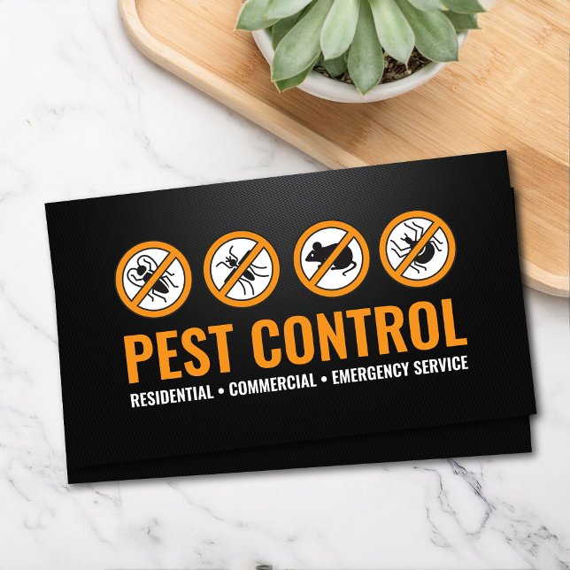 Pest Control Services - Exterminator Business Card Visitkort (Skapare uppladdad)