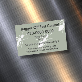 Pest Control UK Business Magnets Magnetiska Visitkort
