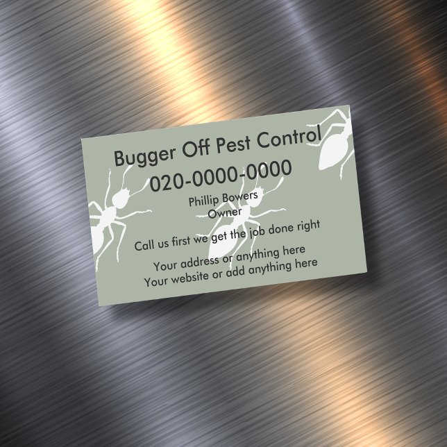 Pest Control UK Business Magnets Magnetiska Visitkort (Skapare uppladdad)