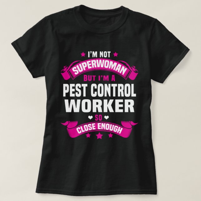 Pest Control Worker T Shirt (Design framsida)