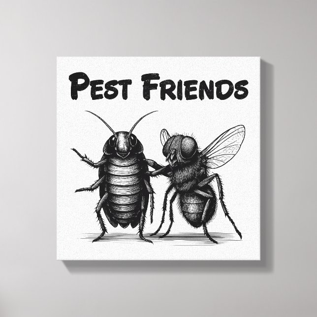 Pest Friends BFF Canvastryck (Framsida)