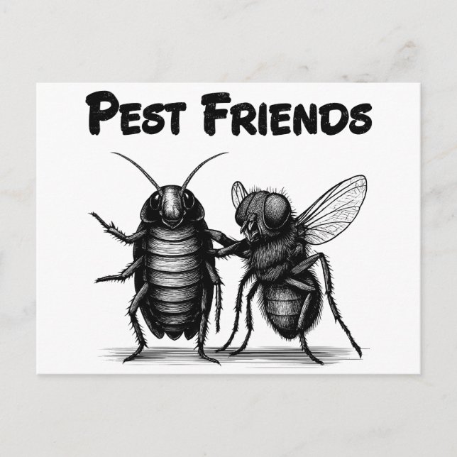 Pest Friends BFF Helg Vykort (Framsida)