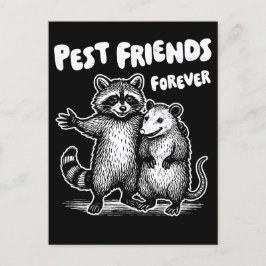 Pest Friends For White Print Helg Vykort
