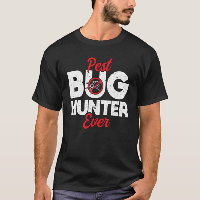 Pest Kryp Hunter-kontroll T Shirt (Framsida)