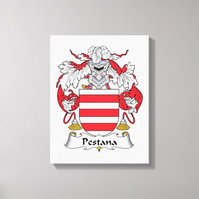 Pestana Family Crest Canvastryck (Framsida)