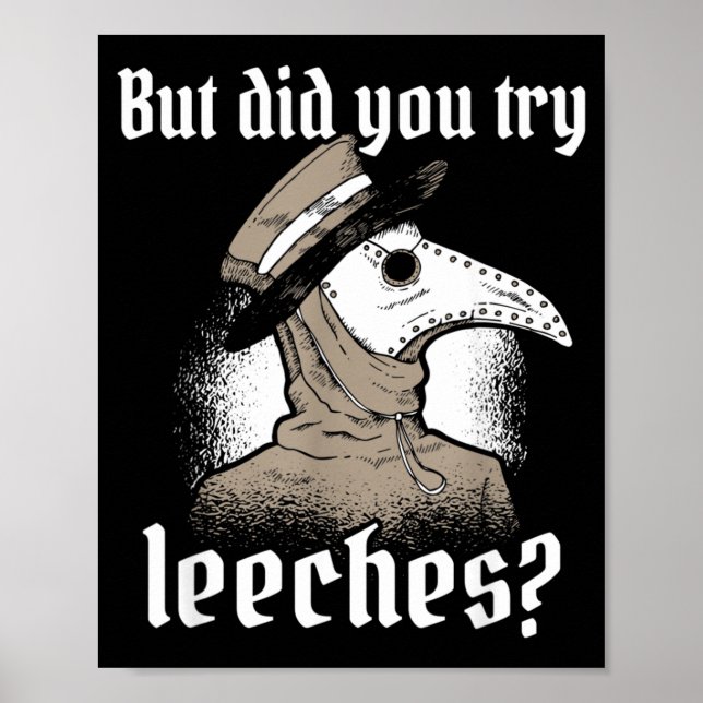 Pestdoktor kostym Men Provade Igellurar Svart Poster (Framsidan)