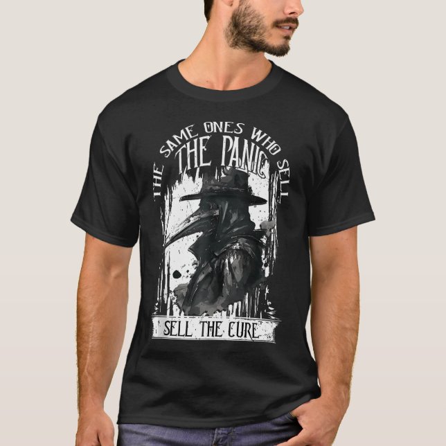 Pestdoktor Samma Som Säljer Paniken Sel T Shirt (Framsida)