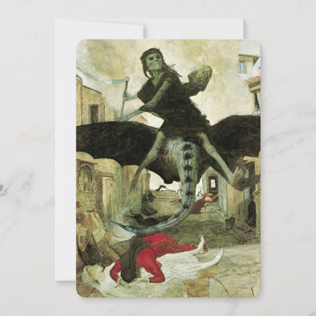 Pesten av Arnold Böcklin, Halloweenfest Inbjudningar (Framsida)
