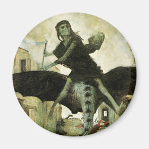 Pesten av Arnold Böcklin, Vintage symbolism Magnet