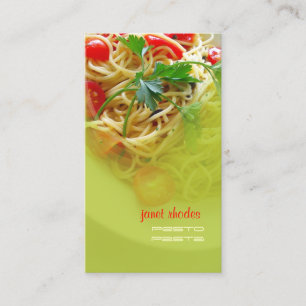 Pesto Pasta + restaurangkort Visitkort