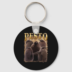 Pesto Penguin Funny Ba1 Nyckelring