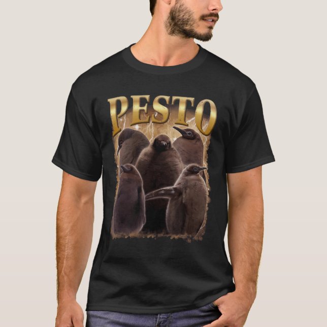 Pesto Penguin Funny Ba1 T Shirt (Framsida)