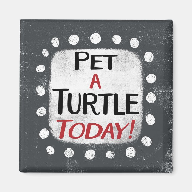 Pet A Turtle Today-kylare, magnet (Framsidan)