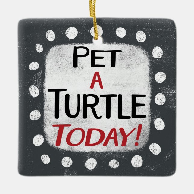 Pet A Turtle Today Ornament (Framsida)