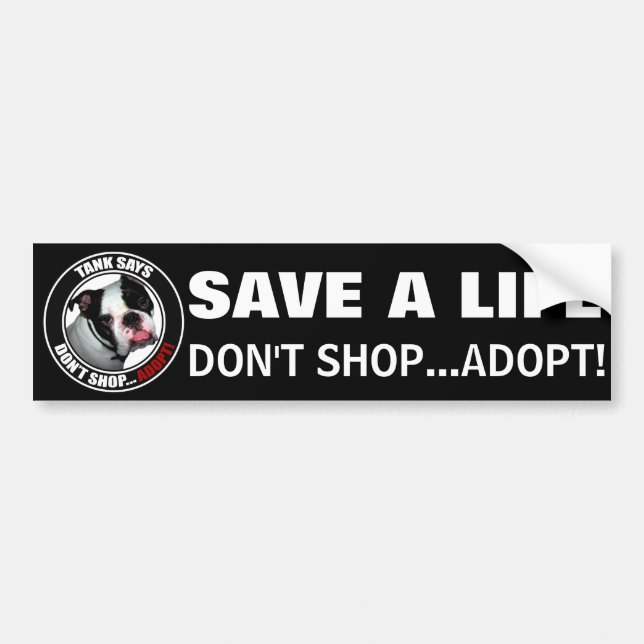 Pet Adoption, BLI INTE SHOP. Bildekal (Framsidan)