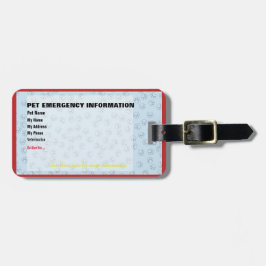 Pet-Akutets informationskort v2 Bagagebricka