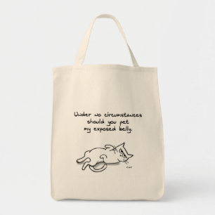 Pet aldrig Cat Belly - Lusch Market Tote Tygkasse