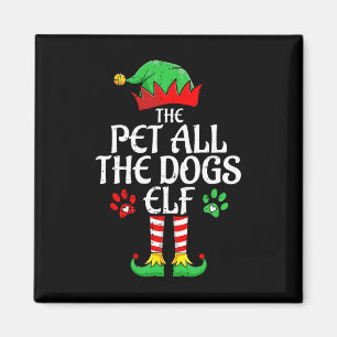 Pet all Hundar Elf Julafton matchande julfamn Magnet