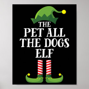 Pet All Hundar Elf Matching Family Group Christm Poster