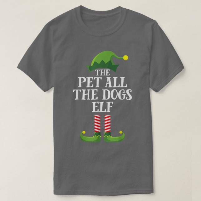 Pet All Hundar Elf Matching Family Group Christm T Shirt (Design framsida)