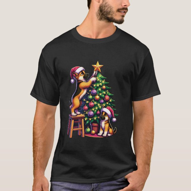 Pet Animal German Shepherd Hundar Decorating Chris T Shirt (Framsida)