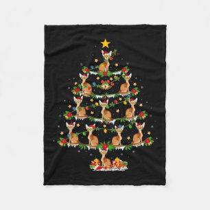 Pet Animal Julafton Ljus Santa A Fleecefilt