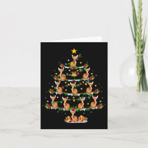 Pet Animal Julafton Ljus Santa A Kort