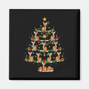 Pet Animal Julafton Ljus Santa A Magnet