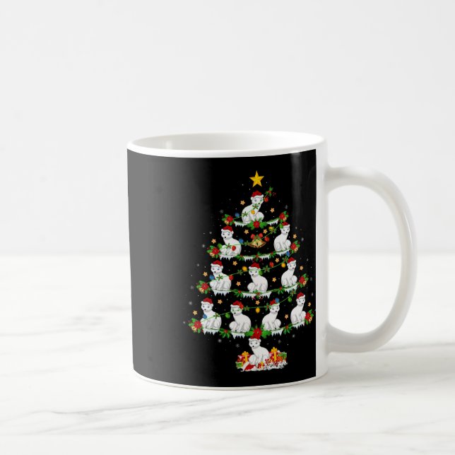 Pet Animal Julafton Ljus Santa Arktis Fox jul Kaffemugg (Höger)