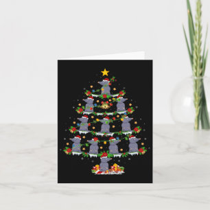 Pet Animal Julafton Ljus Santa Mole Julgran Kort