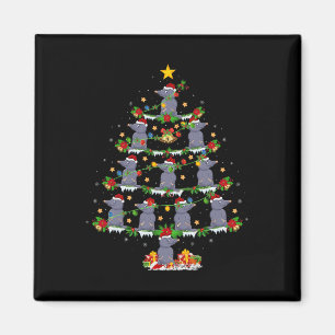 Pet Animal Julafton Ljus Santa Mole Julgran Magnet
