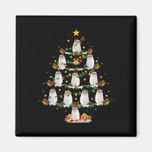 Pet Animal Julafton Ljus Santa Ragdoll Cat jul Magnet