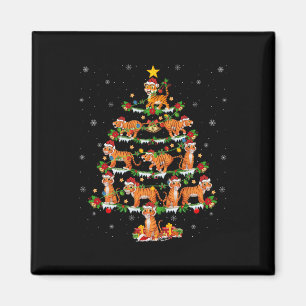 Pet Animal Julafton Ljus Santa Tiger Julgran Magnet