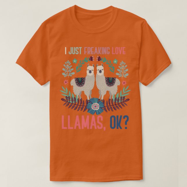 Pet Animal Zoo Alpaca Llama T Shirt (Design framsida)