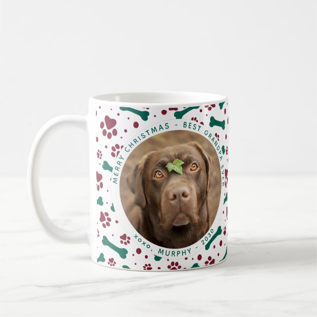 Pet-Anpassningsbarna Photo Tass avtryck Hund Grand Kaffemugg (Vänster)