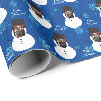 Pet Ansikte Snögubbe God jul i Spanien Presentpapper
