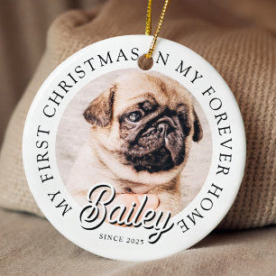 Pet är min första jul i hemmet Modern Julgransprydnad Keramik
