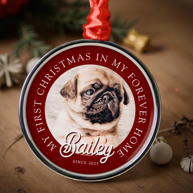 Pet är min första jul i hemmet Modern Julgransprydnad Metall (Skapare uppladdad)