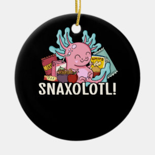 Pet Axolotl Snaxolotl Cute Snacks Paleontolog K Julgransprydnad Keramik